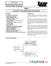 Datasheet X9221USM manufacturer Xicor