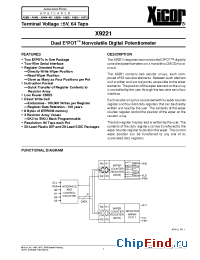 Datasheet X9221YPM manufacturer Xicor