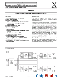 Datasheet X9241AMPI manufacturer Xicor