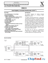 Datasheet X9241AYSI manufacturer Xicor