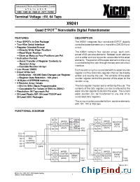 Datasheet X9241MPM manufacturer Xicor