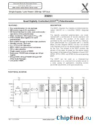 Datasheet X9251TS24I manufacturer Xicor