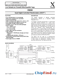 Datasheet X9258TB24 manufacturer Xicor