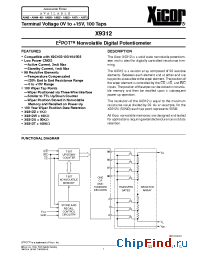 Datasheet X9312TPI manufacturer Xicor