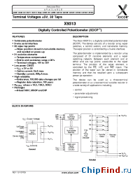 Datasheet X9313-3 manufacturer Xicor