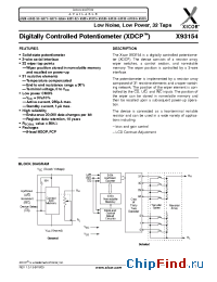 Datasheet X93154UX8I-3 manufacturer Xicor
