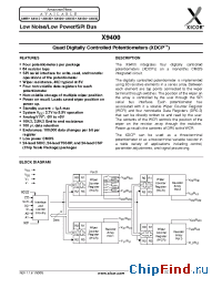 Datasheet X9400WB24I-2.7 manufacturer Xicor