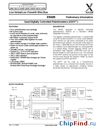 Datasheet X9409WV24I-2.7 manufacturer Xicor