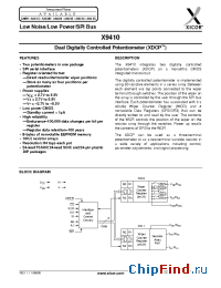 Datasheet X9410WV24-2.7 manufacturer Xicor