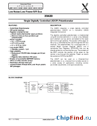 Datasheet X9420W manufacturer Xicor