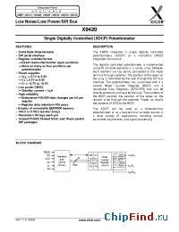 Datasheet X9420WPM-2.7 manufacturer Xicor