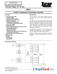 Datasheet X9511WP manufacturer Xicor