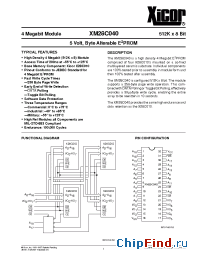 Datasheet XM28C040 manufacturer Xicor