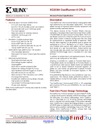 Datasheet XC2C64-5VQ100C manufacturer Xilinx