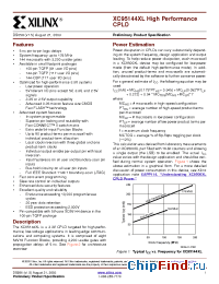 Datasheet XC95144XL-10TQ100I manufacturer Xilinx