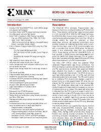 Datasheet XCR3128 manufacturer Xilinx