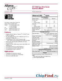 Datasheet XF-TWSI manufacturer Xilinx