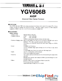 Datasheet YGV606B manufacturer YAMAHA