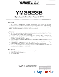 Datasheet YM3623B manufacturer YAMAHA