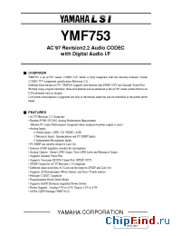 Datasheet YMF753 manufacturer YAMAHA