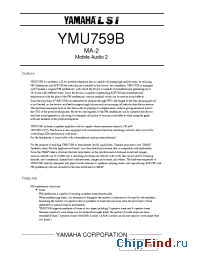 Datasheet YMU759B-Q manufacturer YAMAHA