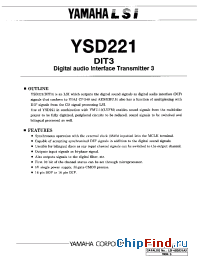 Datasheet YSD221 manufacturer YAMAHA