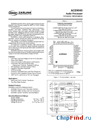 Datasheet ACE9040JFP2Q manufacturer Zarlink