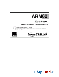 Datasheet ARM60 manufacturer Zarlink