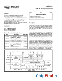 Datasheet GP2021GQ1Q manufacturer Zarlink