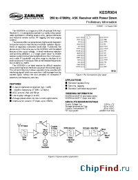 Datasheet KESRX04C manufacturer Zarlink