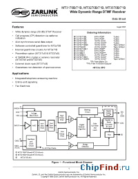 Datasheet MT3370BSR manufacturer Zarlink