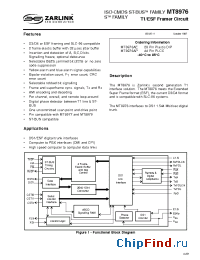 Datasheet MT8976APR manufacturer Zarlink