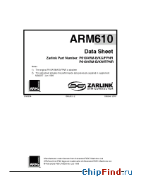 Datasheet P610ARM-B manufacturer Zarlink