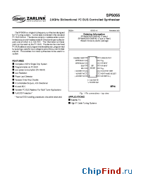 Datasheet SP5055GSMPAS manufacturer Zarlink