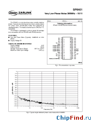 Datasheet SP8401MPES manufacturer Zarlink