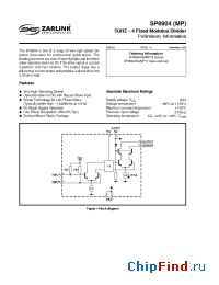 Datasheet SP8904EKG manufacturer Zarlink