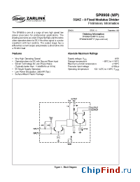 Datasheet SP8908MP1T manufacturer Zarlink