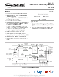 Datasheet ZL30101 производства Zarlink