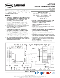 Datasheet ZL30116GGG производства Zarlink
