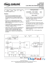 Datasheet ZL30122GGG manufacturer Zarlink