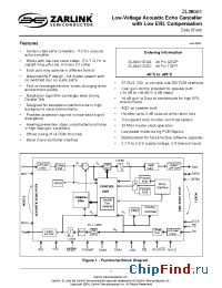 Datasheet ZL38001QDC производства Zarlink
