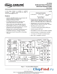 Datasheet ZL38004QCG1 manufacturer Zarlink