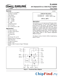 Datasheet ZL40000LCB manufacturer Zarlink