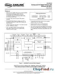 Datasheet ZL50022QCC производства Zarlink