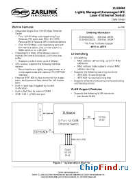 Datasheet ZL50404GDG2 manufacturer Zarlink