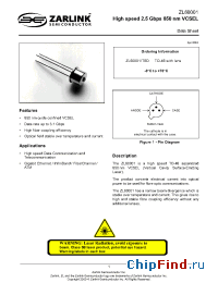 Datasheet ZL60001TBD manufacturer Zarlink