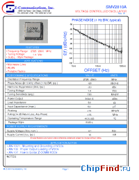 Datasheet SMV2810A manufacturer Z-Communications