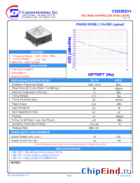 Datasheet V586ME04 manufacturer Z-Communications