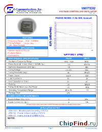 Datasheet V607TE02 manufacturer Z-Communications