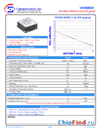 Datasheet V618ME01 manufacturer Z-Communications
